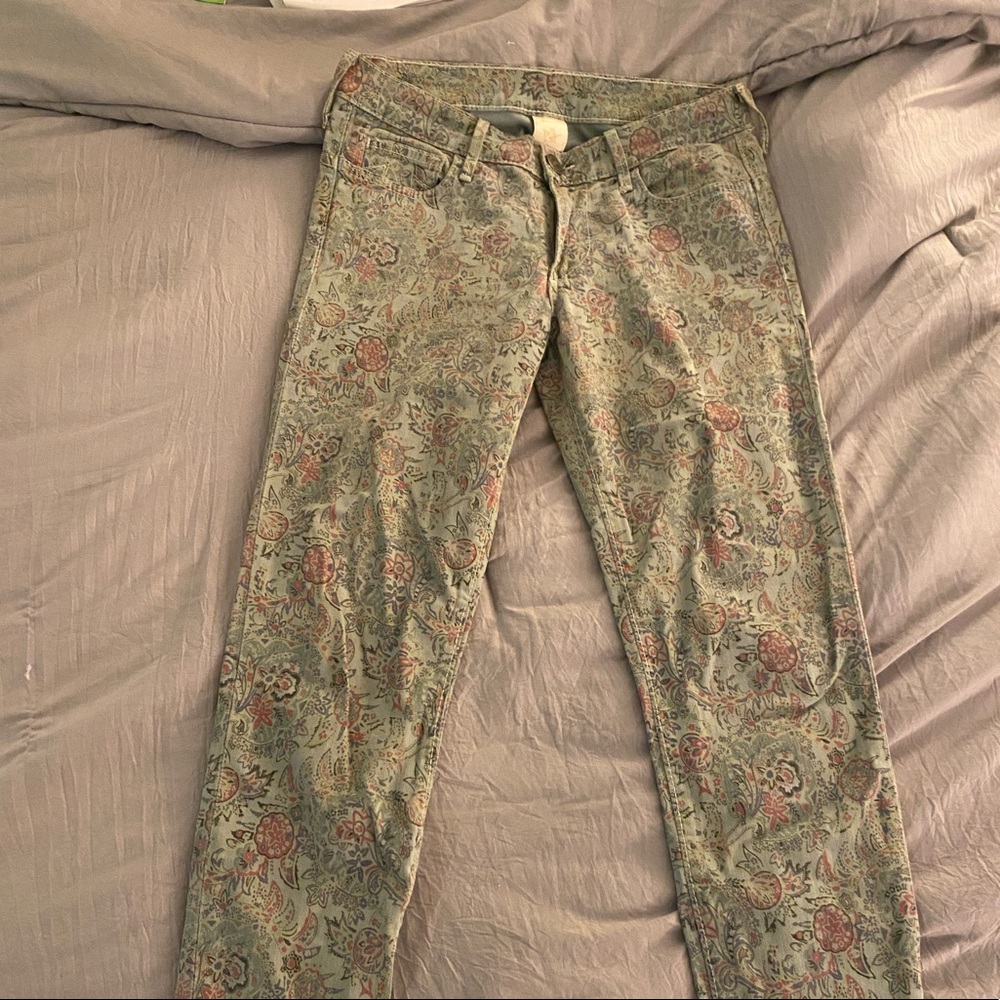 True Religion Floral Print Jeans